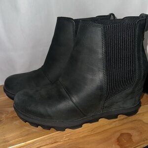 Sorel black ankle booties